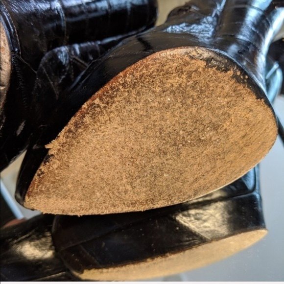 Yves Saint Laurent Eel Skin YSL Stiletto Booties 8 38 - Picture 16 of 17